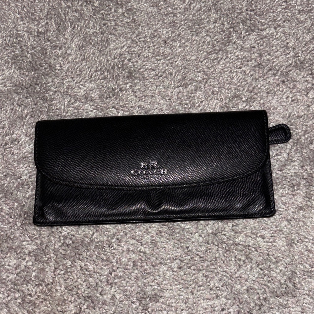Coach Midnight Black Leather Wallet